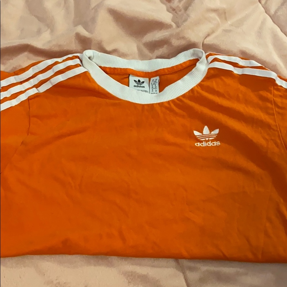 Adidas originals short sleeve orange top